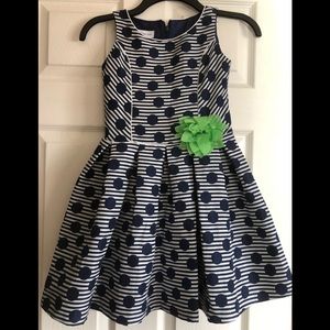 Navy/white girls dress